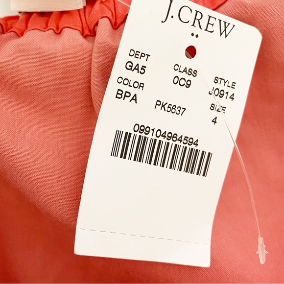 J. Crew Ruffled Knee Length Tiered Ruffle Coral Skirt - Picture 7 of 7